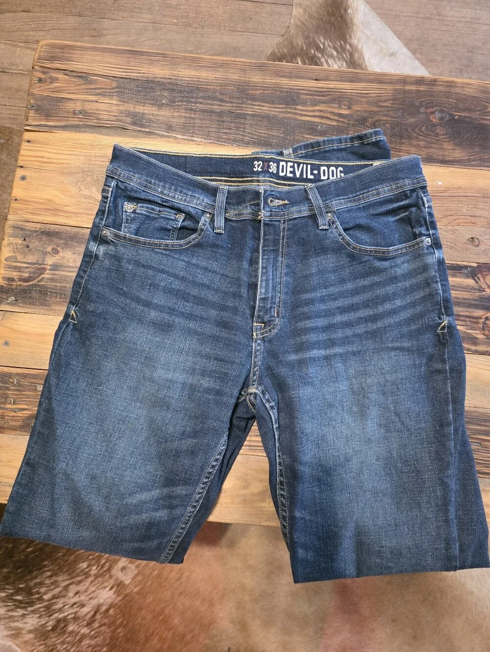 Mens Devil Dog Jeans 32x36